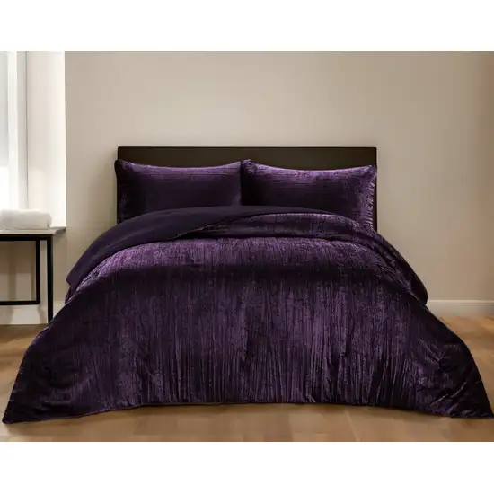 Purple Queen Polyester 180 Thread Count Washable Down Comforter Set Photo 1