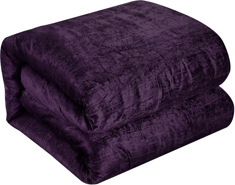 Purple Queen Polyester 180 Thread Count Washable Down Comforter Set Photo 1