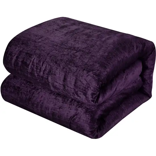 Purple Queen Polyester 180 Thread Count Washable Down Comforter Set Photo 5