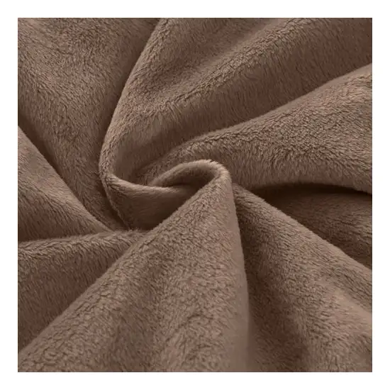 Queen Plush Microfiber Reversible Comforter Set in Chocolate Photo 5