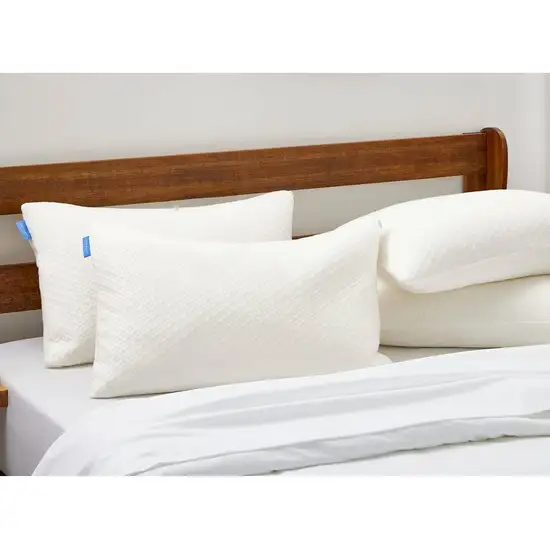 Queen Shredded Memory Foam Pillow with Luxury Soft Cool Bamboo Breathable Cover Photo 3