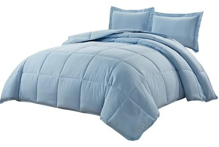 Queen Size Reversible Microfiber Down Alternative Comforter Set Photo 2