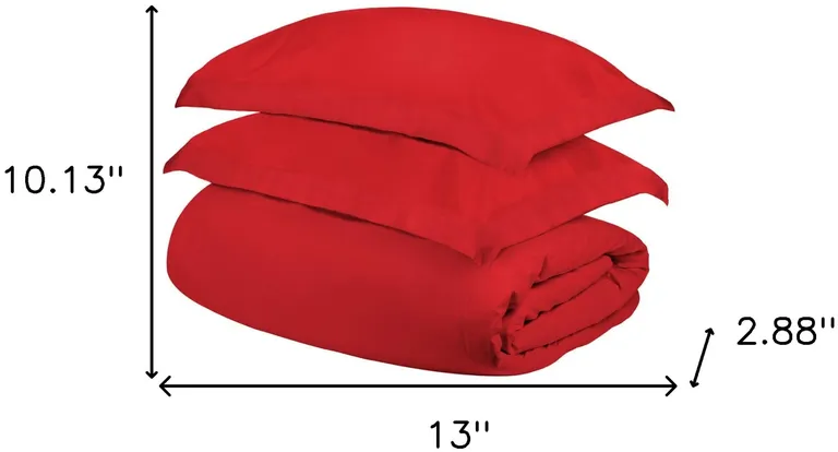 Red Queen Cotton Blend 300 Thread Count Washable Duvet Cover Set Photo 4