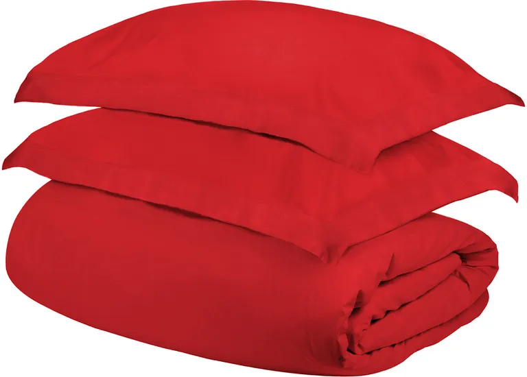 Red Queen Cotton Blend 300 Thread Count Washable Duvet Cover Set Photo 1