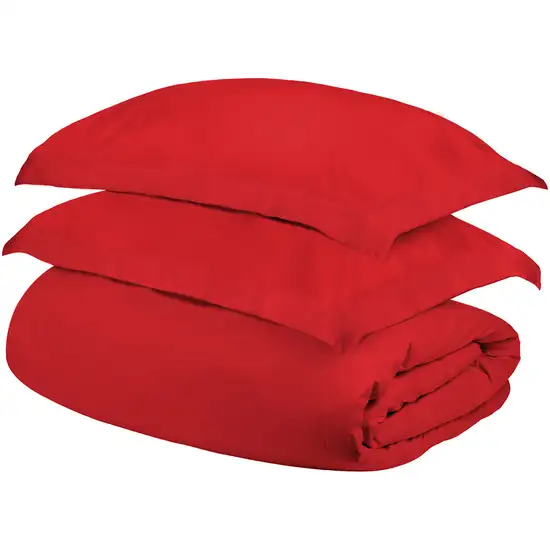 Red Queen Cotton Blend 300 Thread Count Washable Duvet Cover Set Photo 1