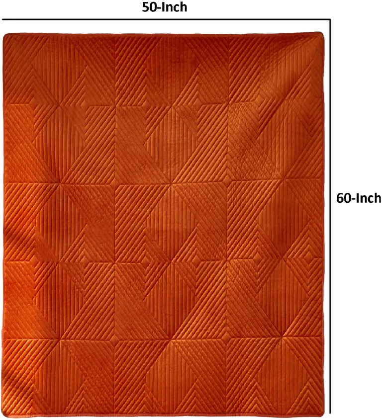 Rio 60 Inch Throw Blanket, Diamond Stitch Quilting, Dutch Velvet Photo 5
