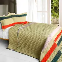 Photo of Rose Life - 3PC Patchwork Quilt Set (Full/Queen Size)