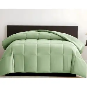 Photo of Sage  Box Stitch Microfiber Down Alternative Comforter