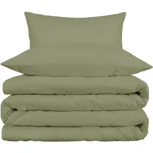 Photo of Sage Queen Cotton Blend 1000 Thread Count Washable Duvet Cover Set