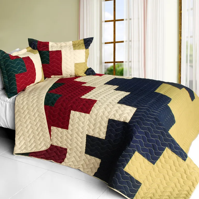 Santa Baby - 3PC Vermicelli - Quilted Patchwork Quilt Set (Full/Queen Size) Photo 1