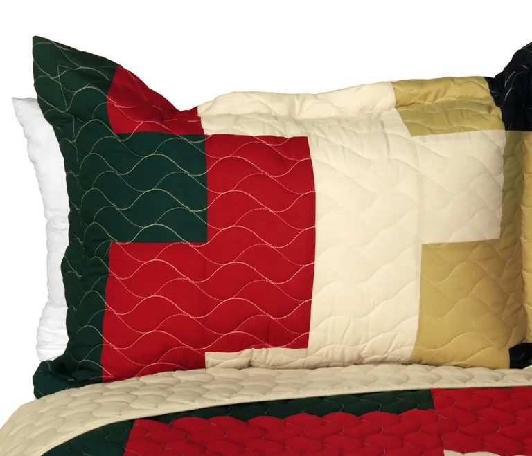 Santa Baby - 3PC Vermicelli - Quilted Patchwork Quilt Set (Full/Queen Size) Photo 2