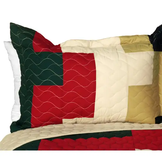 Santa Baby -  3PC Vermicelli - Quilted Patchwork Quilt Set (Full/Queen Size) Photo 3