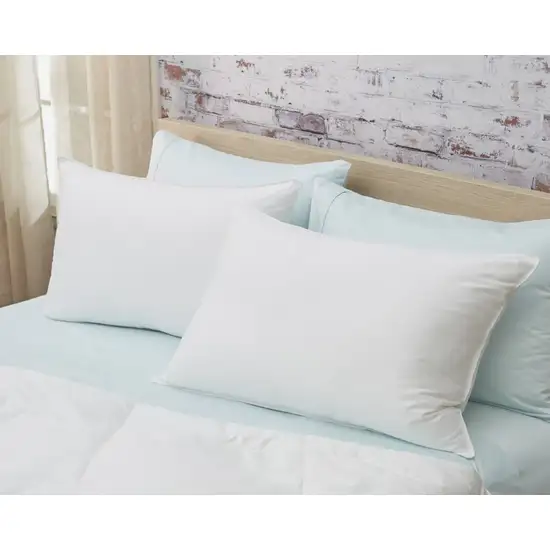 Set Of 2 Lux Sateen Down Alternative  Size Firm Pillows Photo 3