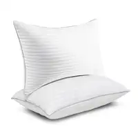 Photo of Set of 2 Machine Washable Down Alternative Bed Pillow with Cotton Cover