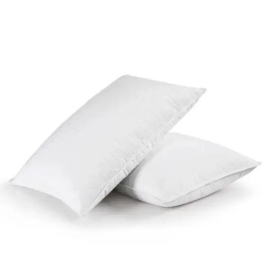 Set of 2 Machine Washable Down Feather Blend Pillow in Standard/Queen size Photo 5