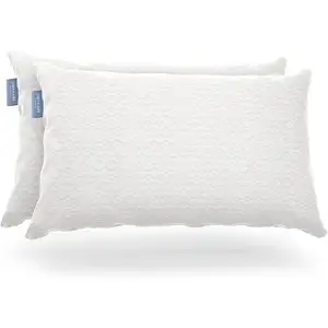 Photo of Set of 2 Queen Shredded Memory Foam Pillows with Luxury Bamboo Breathable Cover