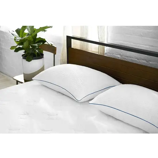 Set of 2 Queen size Memory Foam Pillow with Removable Machine Washable Cover Photo 2