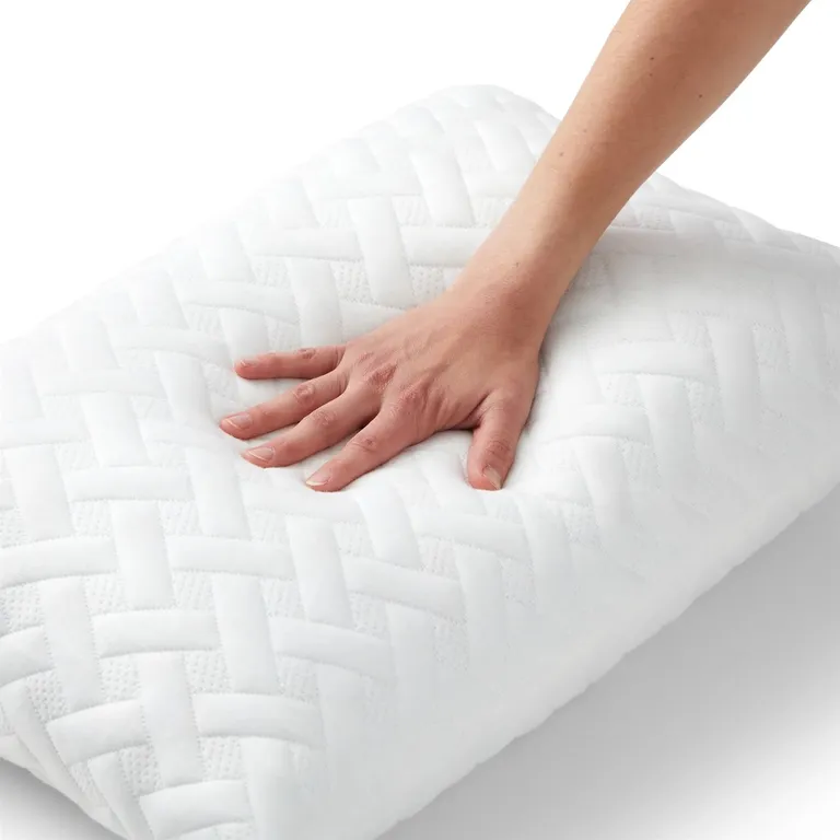 Set of 2 - Shredded Memory Foam Bed Pillows with 2 Pillowcases - King size Photo 3