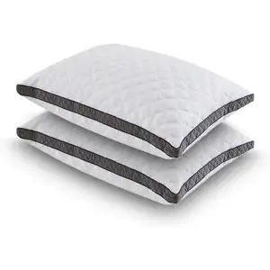 Photo of Set of 2 Standard Shredded Memory Foam Polyester Pillow with Removeable Cover