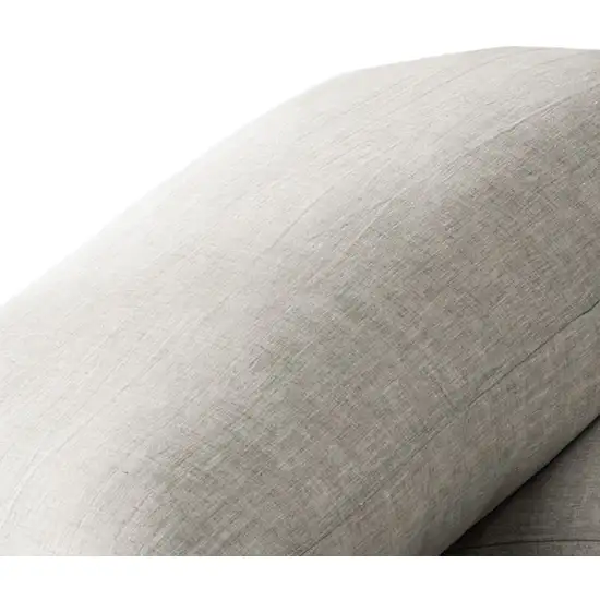 Set of Two Light Gray Linen Pillowcases Photo 3