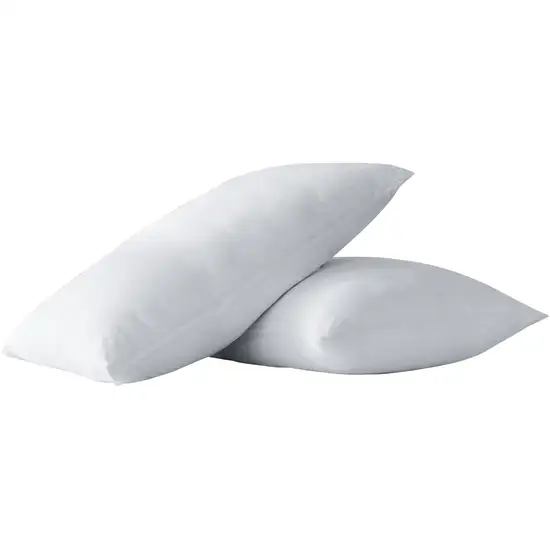 Set of Two White Linen  Pillowcases Photo 2