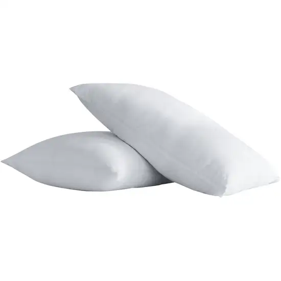 Set of Two White Linen  Pillowcases Photo 3