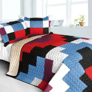 Photo of Shinning - 3PC Vermicelli - Quilted Patchwork Quilt Set (Full/Queen Size)