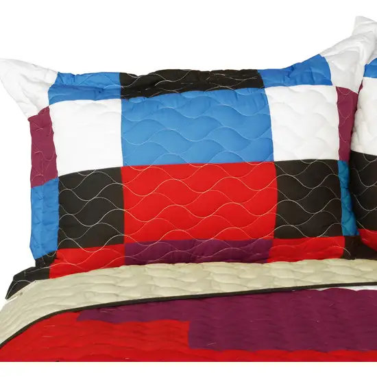 Shinning -  3PC Vermicelli - Quilted Patchwork Quilt Set (Full/Queen Size) Photo 3