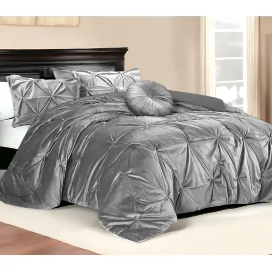 Silver King Polyester 130 Thread Count Washable Down Comforter Set Photo 1