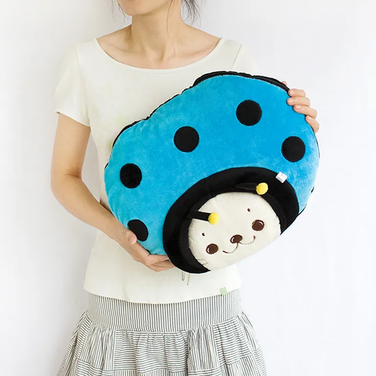 Sirotan - Ladybug Blue - Blanket Pillow Cushion / Travel Pillow Blanket (39.4 by 59.1 inches) Photo 3