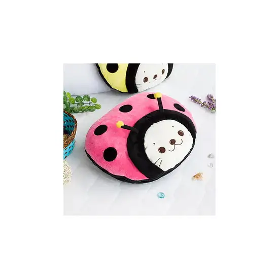 Sirotan - Ladybug Pink -  Blanket Pillow Cushion / Travel Pillow Blanket (39.4 by 59.1 inches) Photo 2