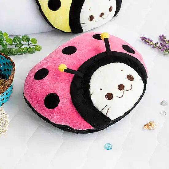 Sirotan - Ladybug Pink -  Blanket Pillow Cushion / Travel Pillow Blanket (39.4 by 59.1 inches) Photo 1