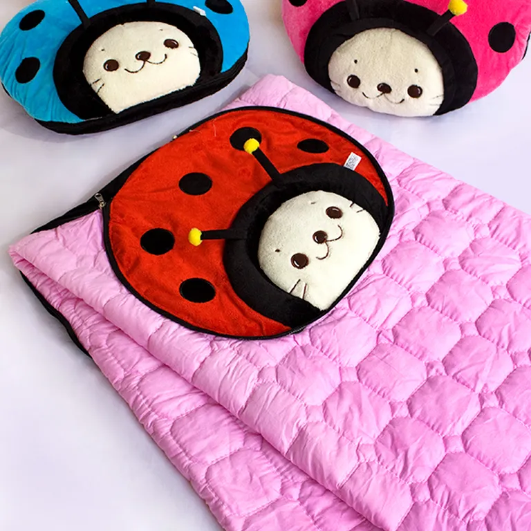 Sirotan - Ladybug Red - Blanket Pillow Cushion / Travel Pillow Blanket (39.4 by 59.1 inches) Photo 2