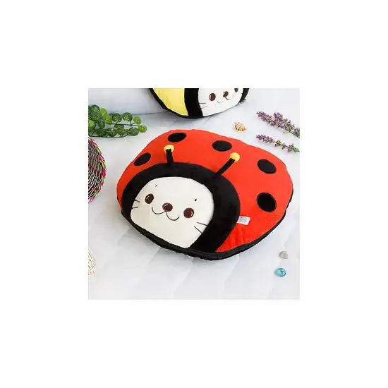 Sirotan - Ladybug Red -  Blanket Pillow Cushion / Travel Pillow Blanket (39.4 by 59.1 inches) Photo 2