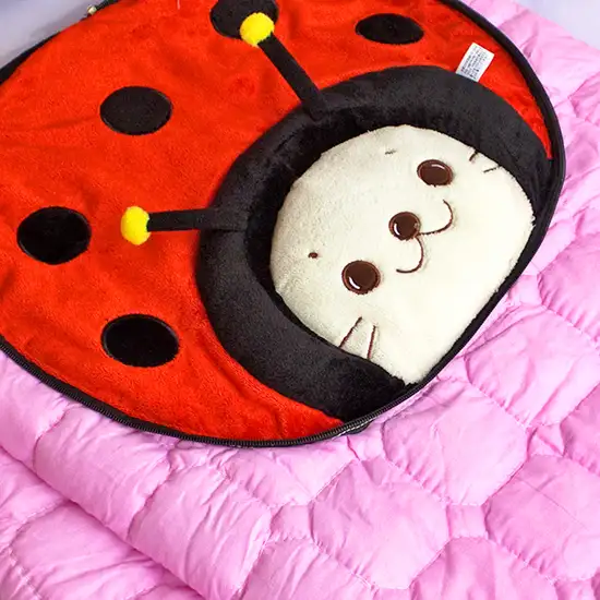 Sirotan - Ladybug Red -  Blanket Pillow Cushion / Travel Pillow Blanket (39.4 by 59.1 inches) Photo 4