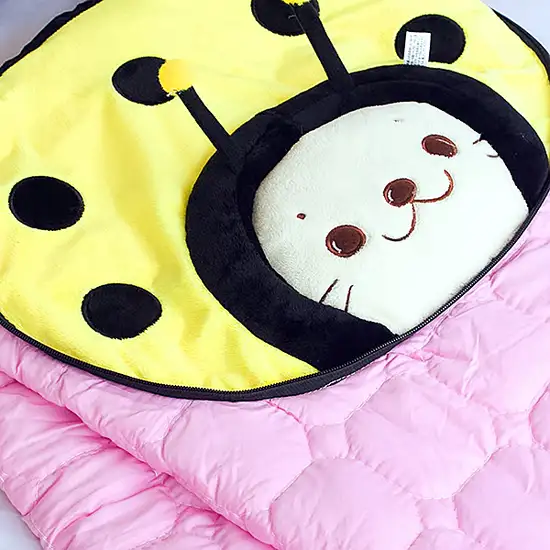 Sirotan - Ladybug Yellow -  Blanket Pillow Cushion / Travel Pillow Blanket (39.4 by 59.1 inches) Photo 4