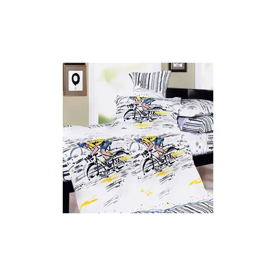 Sporting  Style -  100% Cotton 4PC Duvet Cover Set (King Size) Photo 2