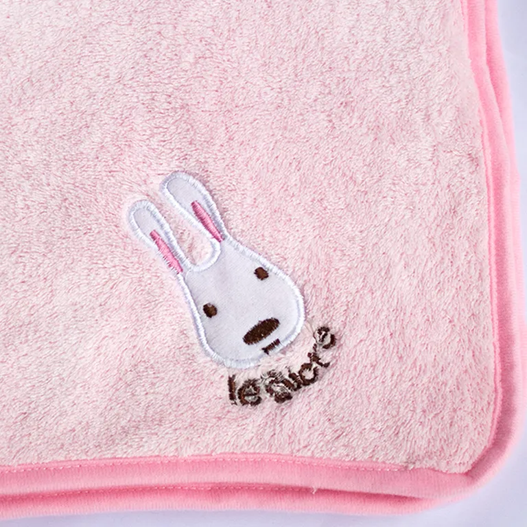 Sugar Rabbit - Pink - Throw Blanket Pillow Cushion / Travel Pillow Blanket (25.2 by 37 inches) Photo 3