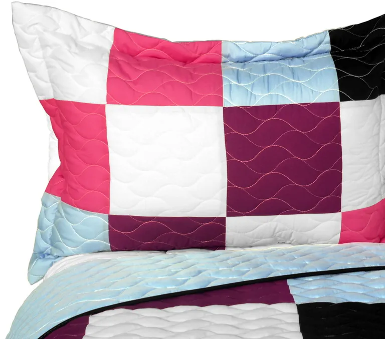 Sweet Berry Smack - 3PC Vermicelli - Quilted Patchwork Quilt Set (Full/Queen Size) Photo 2