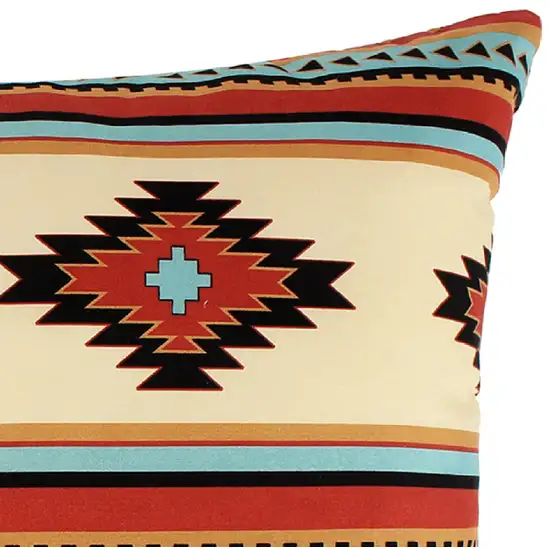 Tagus 36 Inch King Pillow Sham, Natural Southwest Patterns, Side Zippers Photo 4