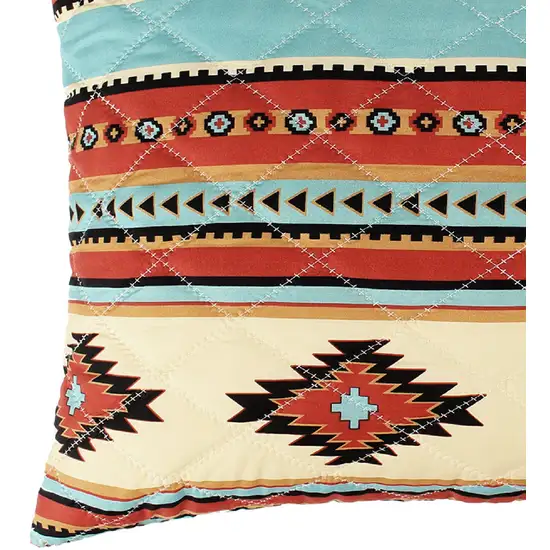 Tagus 36 Inch King Pillow Sham, Natural Southwest Patterns, Side Zippers Photo 3