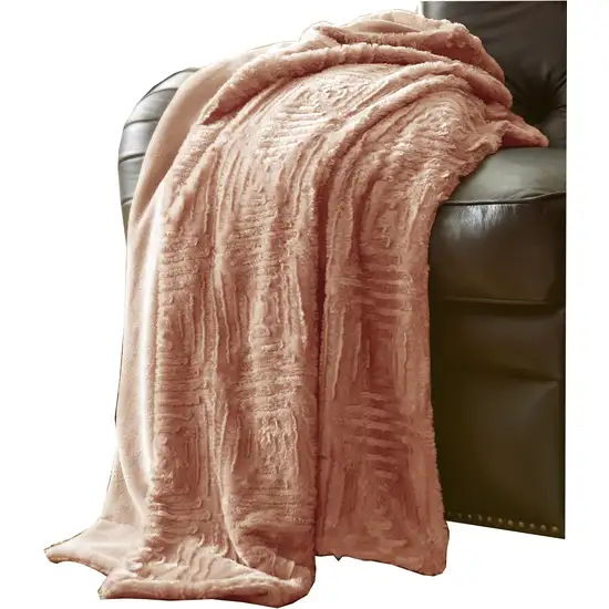 Treviso Faux Fur Throw with Fret Pattern The Urban Port Photo 1