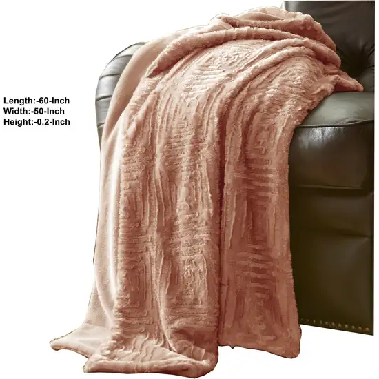 Treviso Faux Fur Throw with Fret Pattern The Urban Port Photo 2