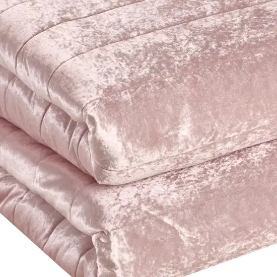 Blush Twin Polyester 180 Thread Count Washable Down Comforter Set Photo 5