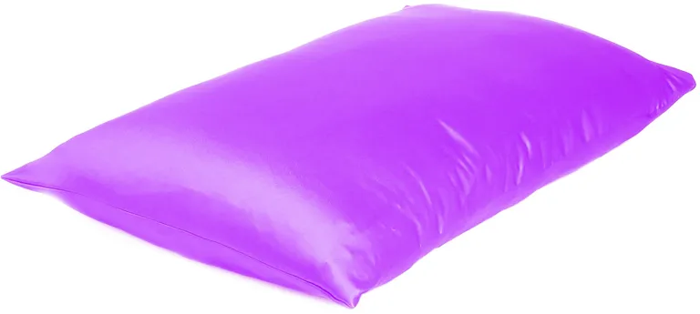 Violet Dreamy Set Of 2 Silky Satin Queen Pillowcases Photo 2