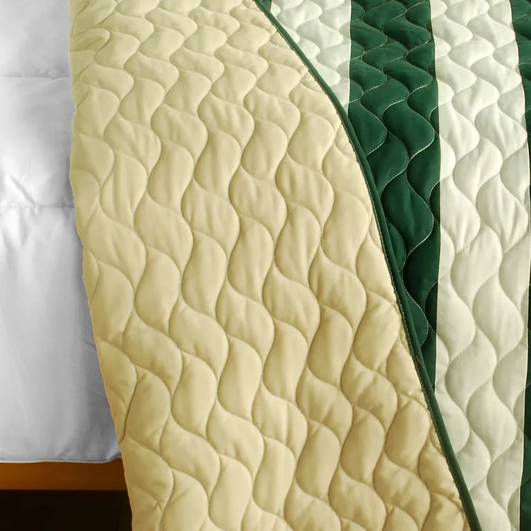 Wander In The Secret Garden - 3PC Vermicelli-Quilted Patchwork Quilt Set (Full/Queen Size) Photo 3