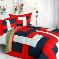 Photo of Warm Cabin - Quilted Patchwork Down Alternative Comforter Set (Twin Size)