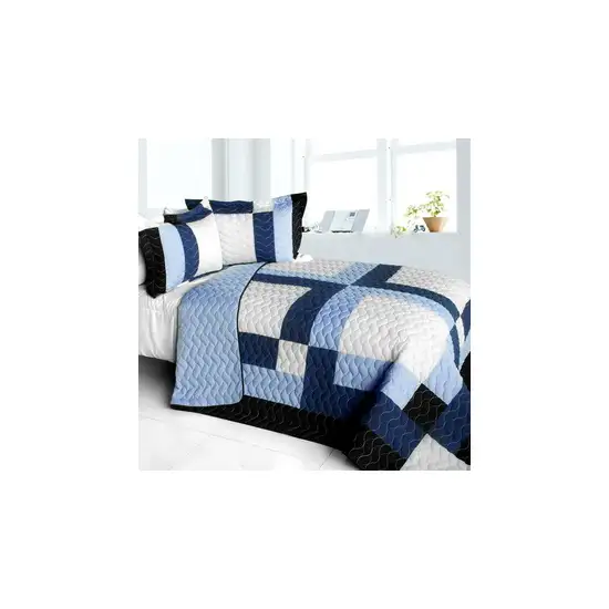 Watermark -  3PC Vermicelli - Quilted Patchwork Quilt Set (Full/Queen Size) Photo 2