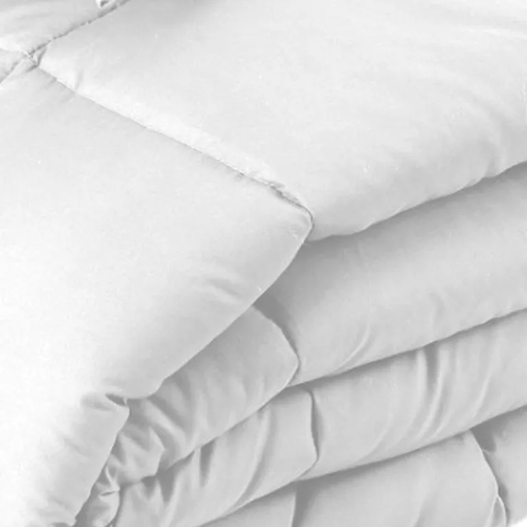 White  Box Stitch Microfiber Down Alternative Comforter Photo 3