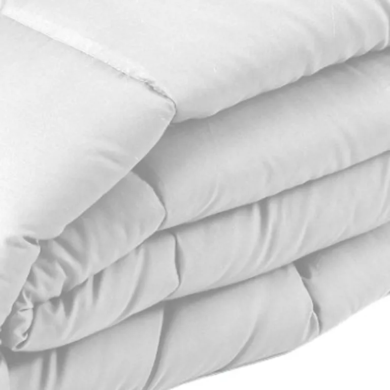 White  Box Stitch Microfiber Down Alternative Comforter Photo 3